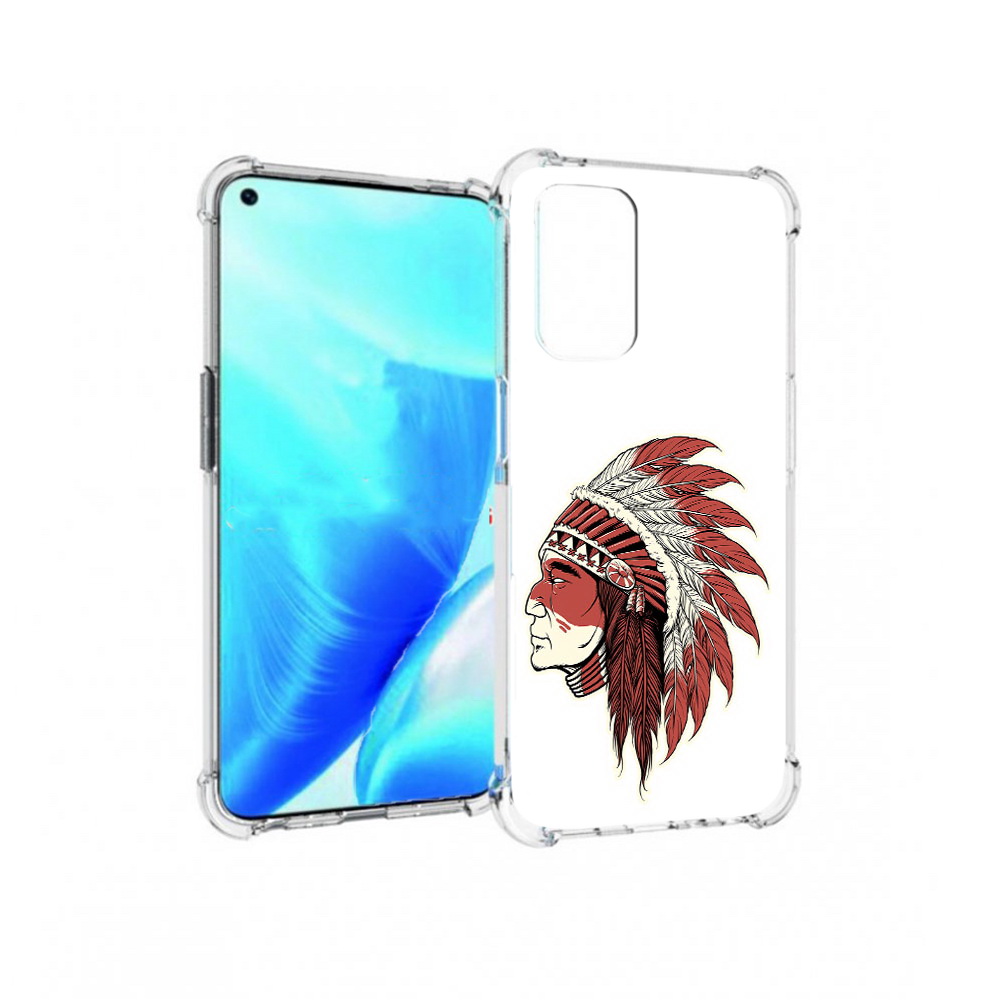 

Чехол MyPads Tocco для OnePlus Nord N200 5G красный индеец (PT227046.132.411), Прозрачный, Tocco