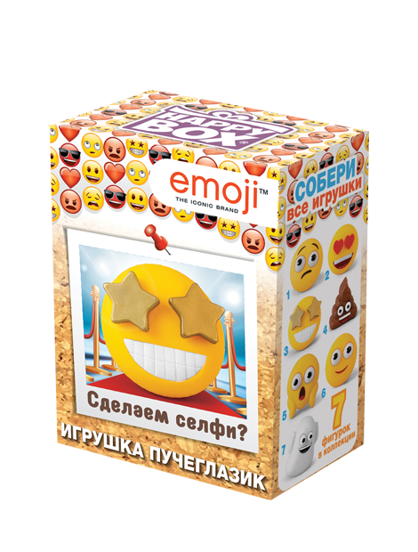 Карамель и фигурка Emoji Happy Box 18 гр Упаковка 10 шт