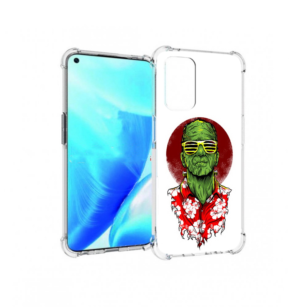 

Чехол MyPads Tocco для OnePlus Nord N200 5G крутой зеленый мужчина в очках, Прозрачный, Tocco