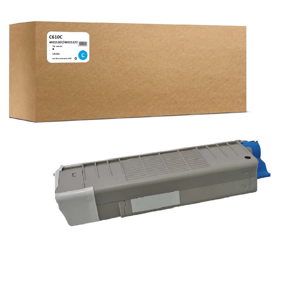 

Картридж OEM C610C для OKI C610n 6K Cyan Compatible (совместимый), Голубой, OEM OKI610C 44315307/44315323