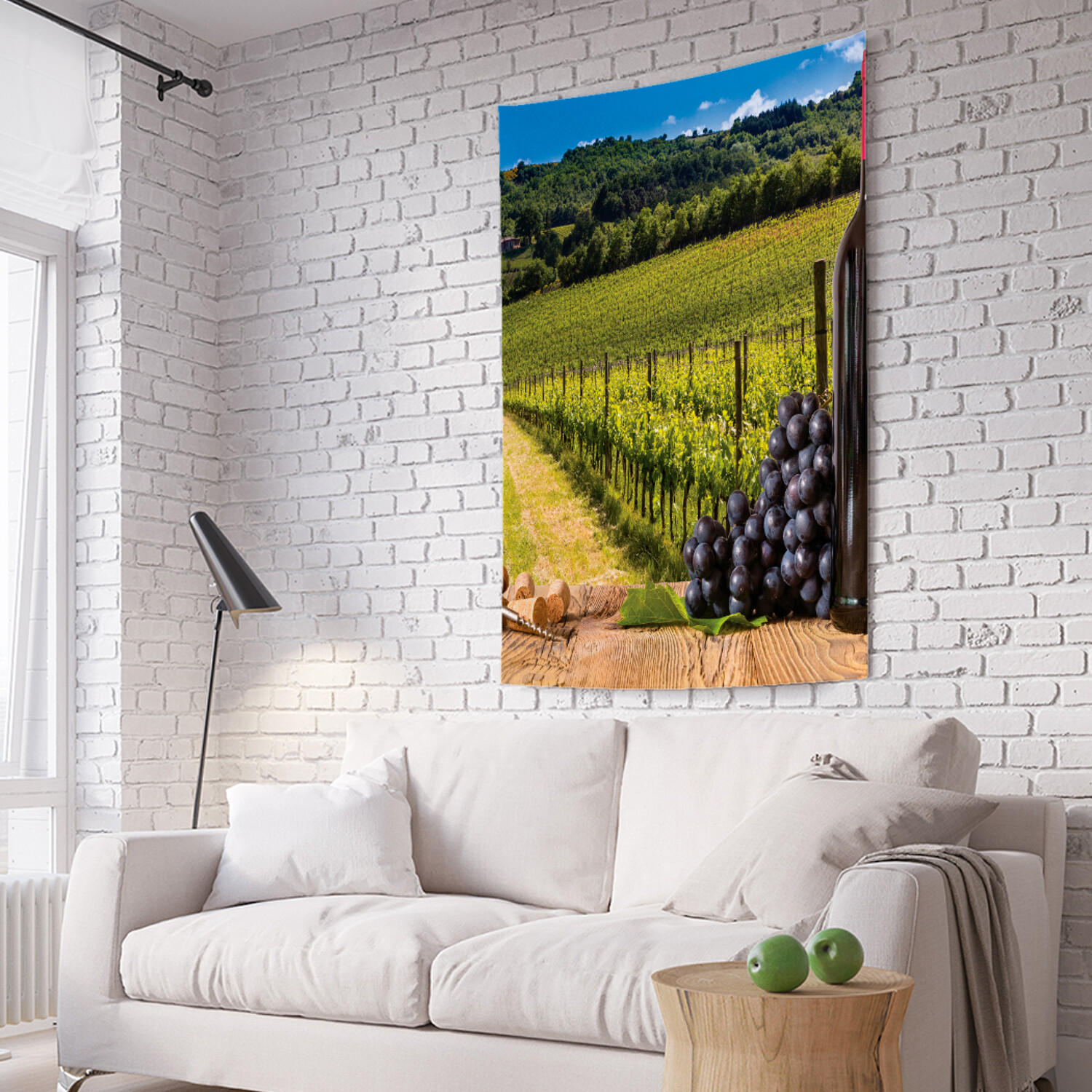 

Вертикальное фотопанно на стену JoyArty Виноградная плантация 150x200 см, Виноградная плантация