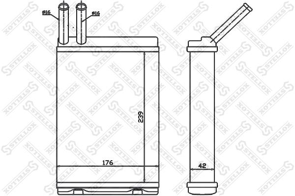 

STELLOX Радиатор печки STELLOX 1035129sx