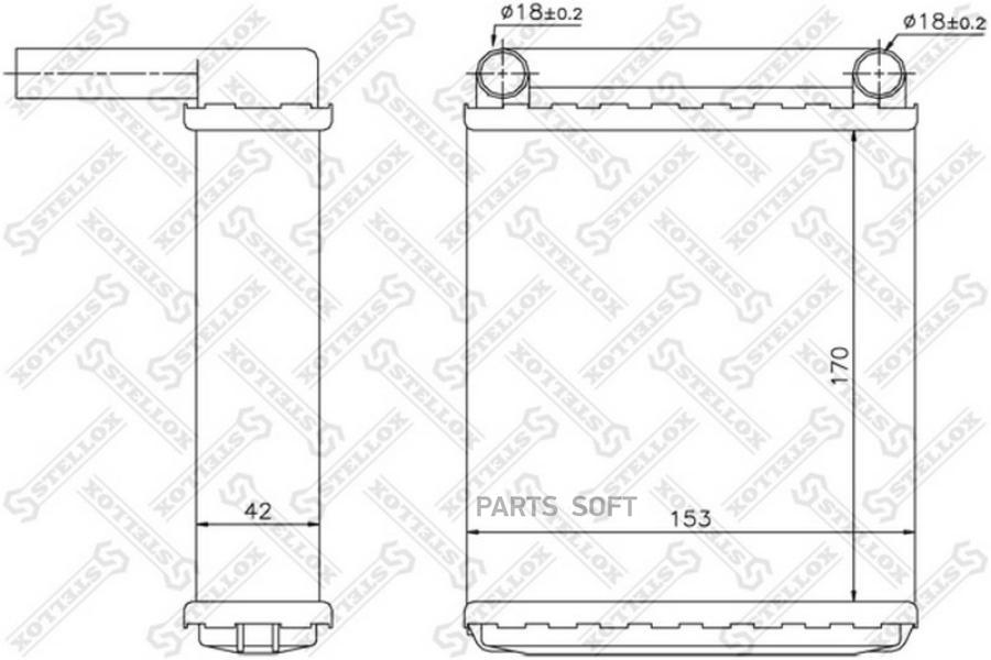 

STELLOX Радиатор печки STELLOX 1035139sx