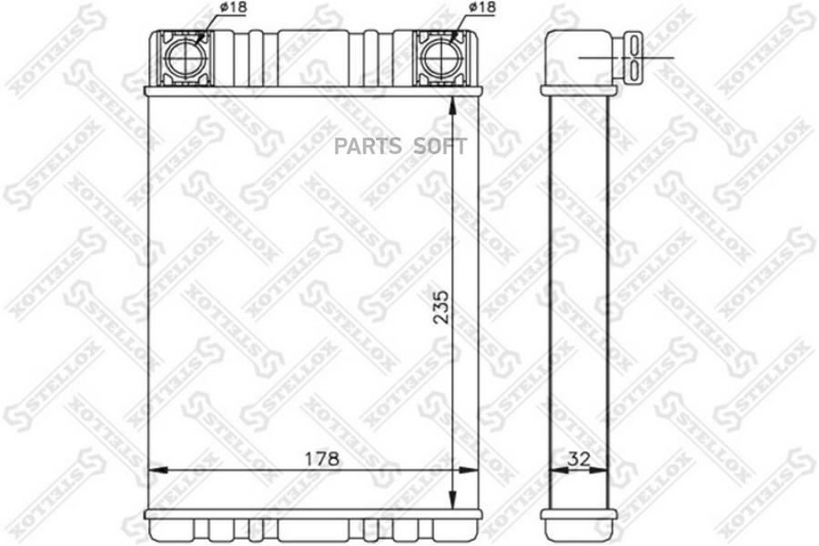 

STELLOX Радиатор печки STELLOX 1035144sx