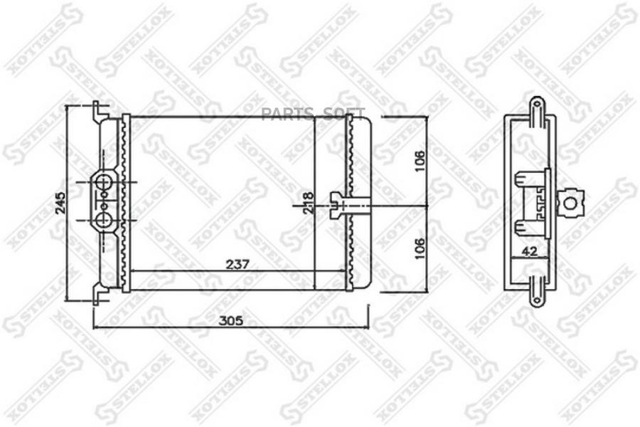 

STELLOX Радиатор печки STELLOX 1035171sx