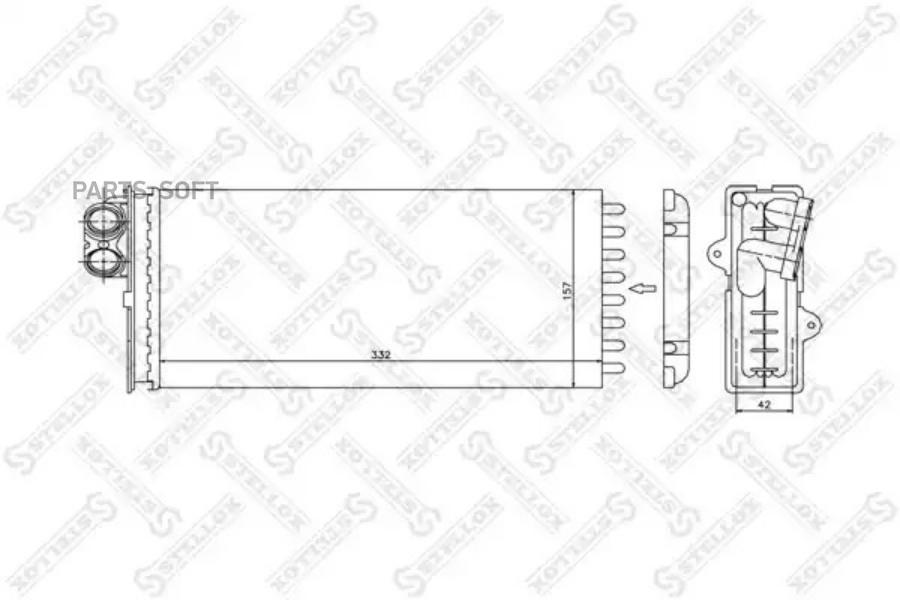 STELLOX Радиатор печки STELLOX 1035177sx