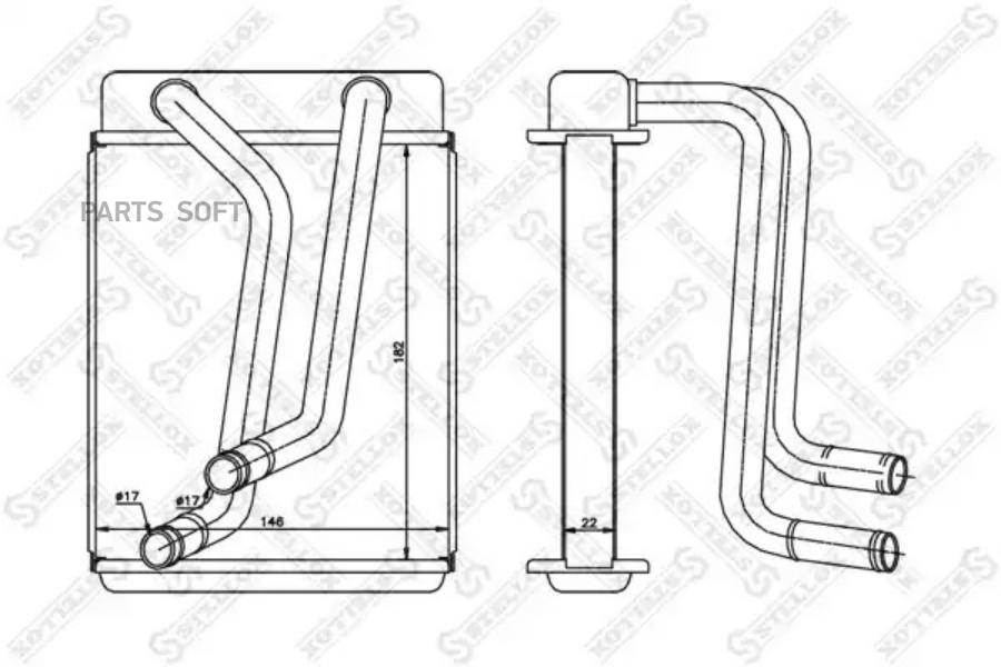 

STELLOX Радиатор печки STELLOX 1035187sx