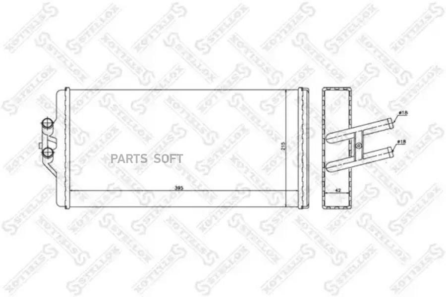 STELLOX Радиатор печки STELLOX 1035232sx