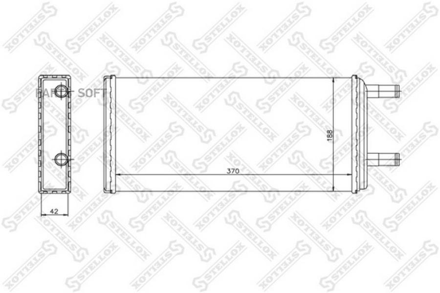 STELLOX Радиатор печки STELLOX 1035233sx