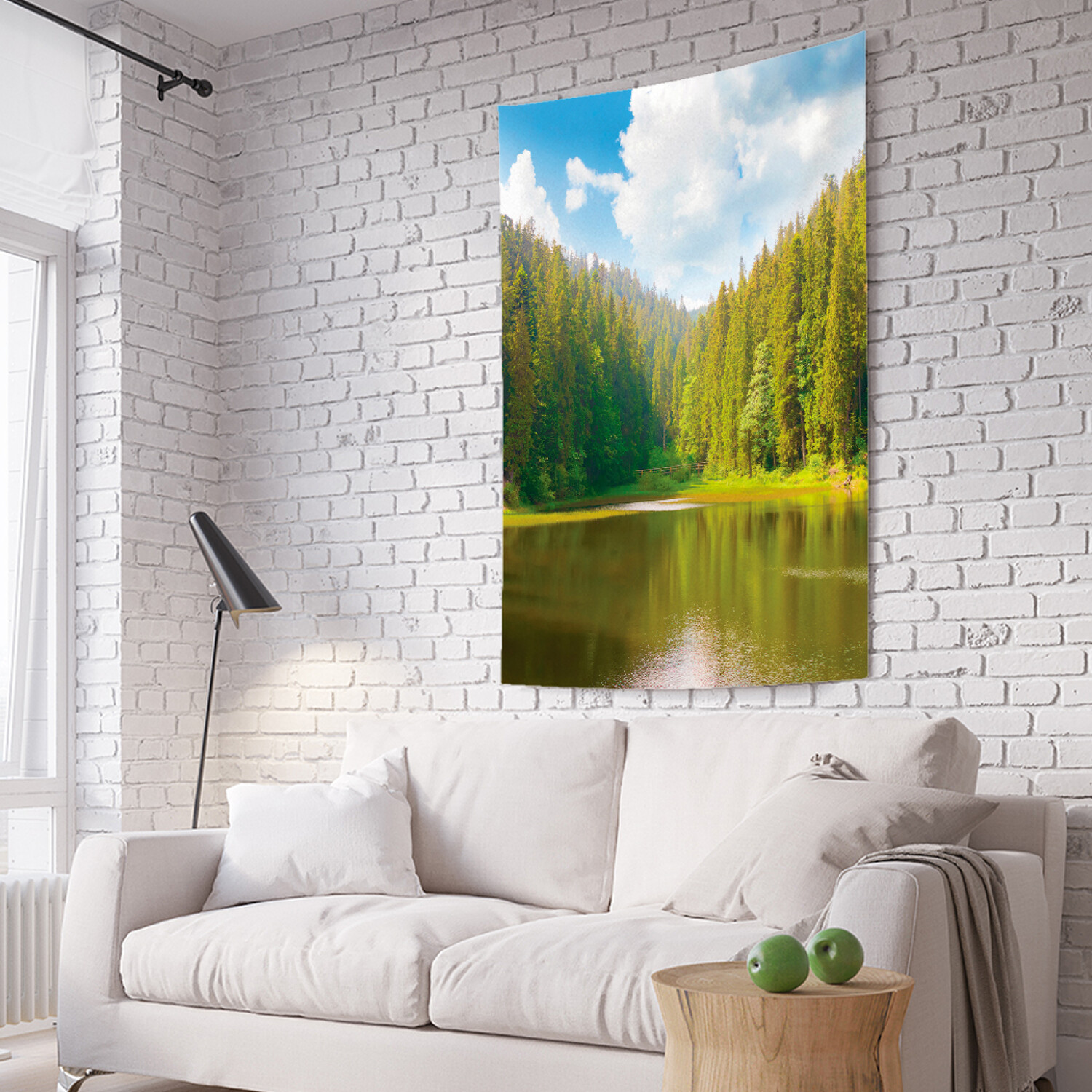 

Вертикальное фотопанно на стену JoyArty Лес на реке 150x200 см, Лес на реке