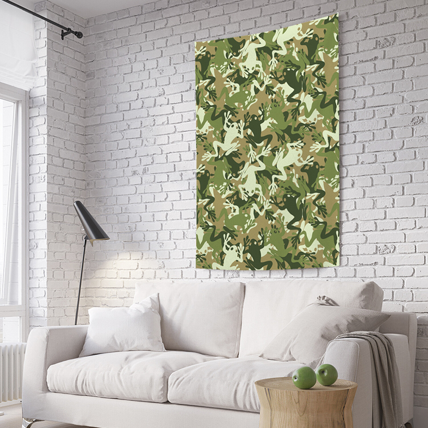 

Вертикальное фотопанно на стену JoyArty Камуфляж с лягушками 150x200 см, Камуфляж с лягушками