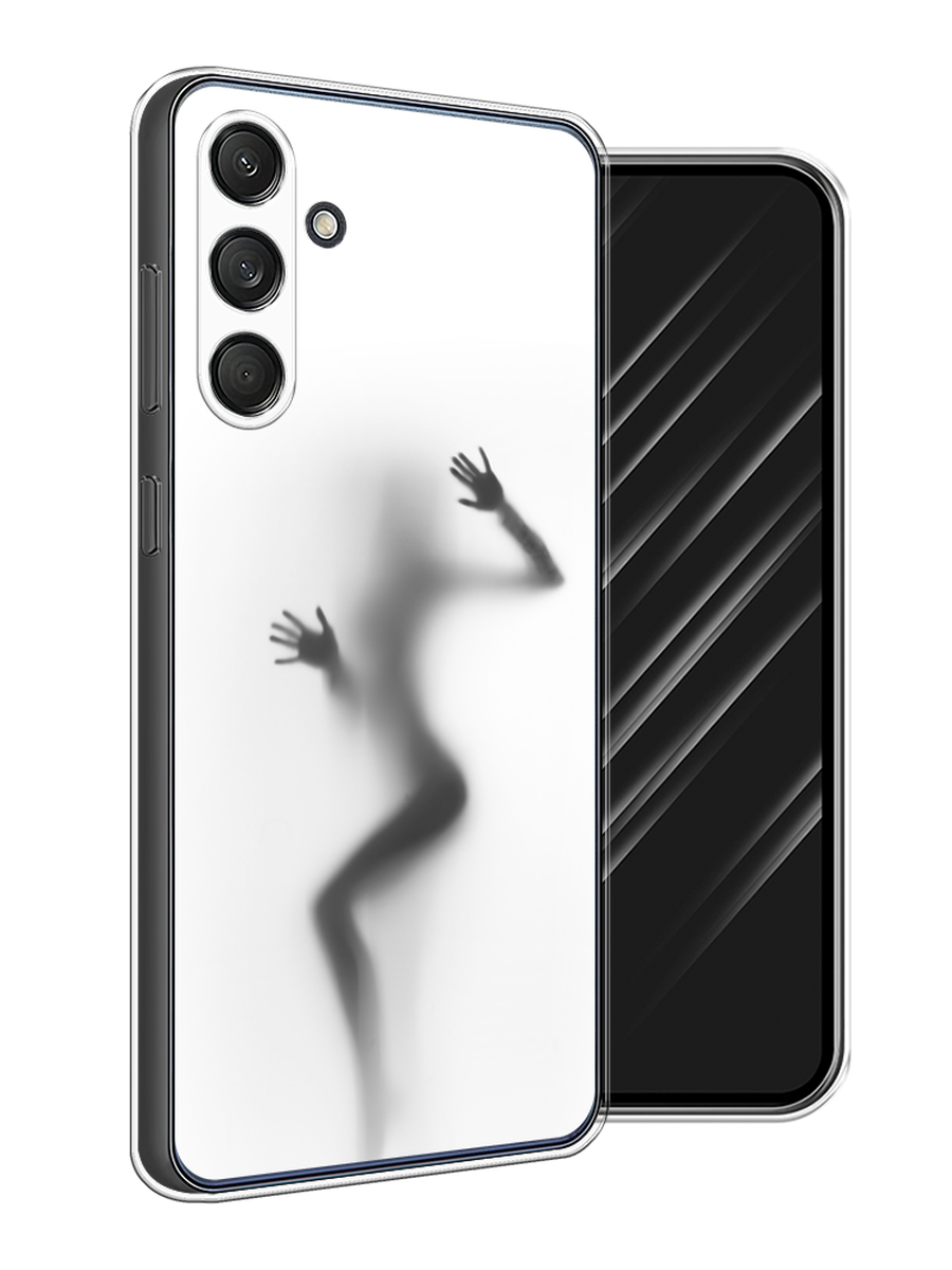 

Чехол Awog на Samsung Galaxy M55 "Девушка в душе", Серый;белый;черный, 2109650-1