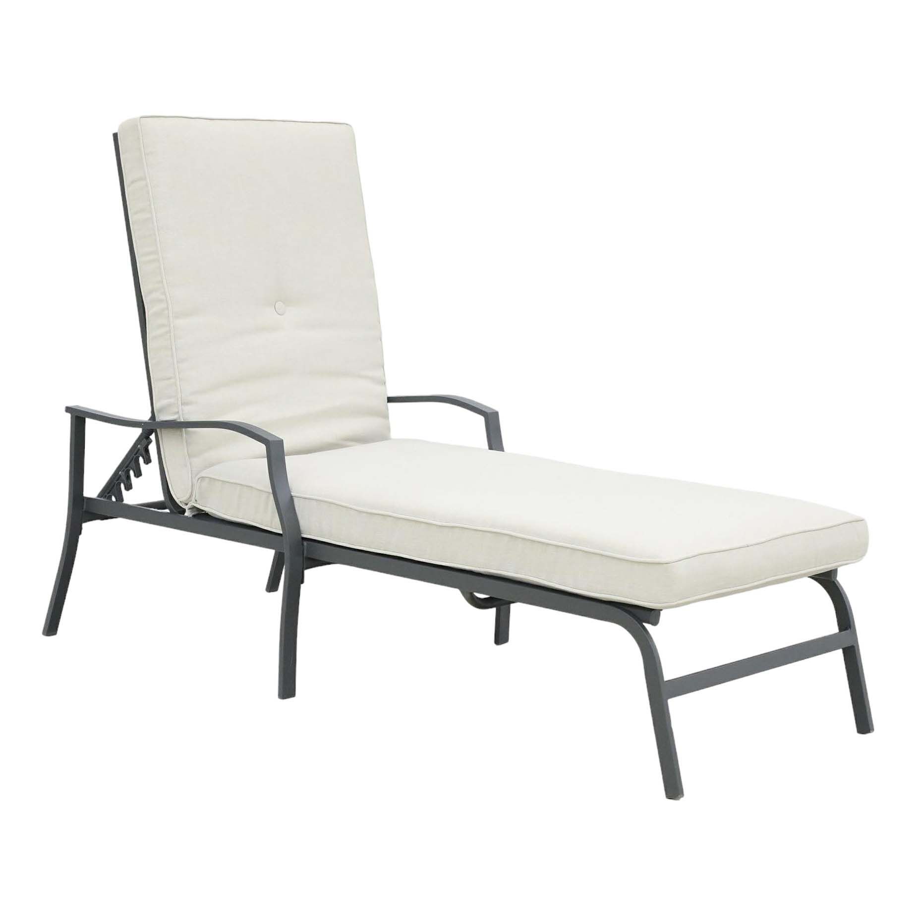 

Шезлонг Greenpatio стальной с текстилем 162,5 х 68,5 х 52 см, Бежевый