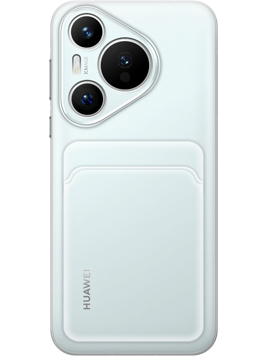 

Силиконовый чехол на Huawei Pura 70 с карманом для карты прозрачный, 782624631
