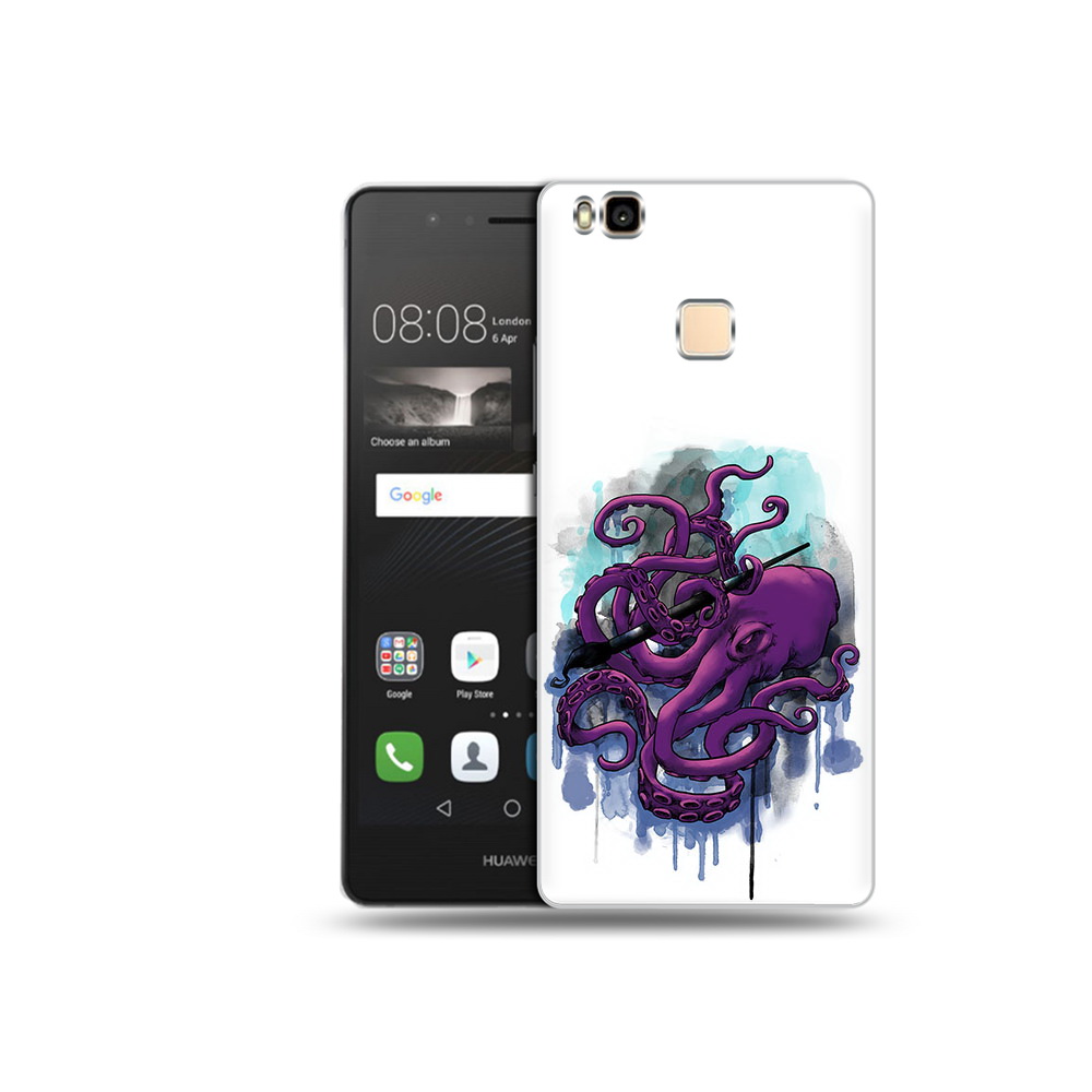 Чехол MyPads Tocco для Huawei P9 Lite фиолетовый осьминог (PT74547.57.658)
