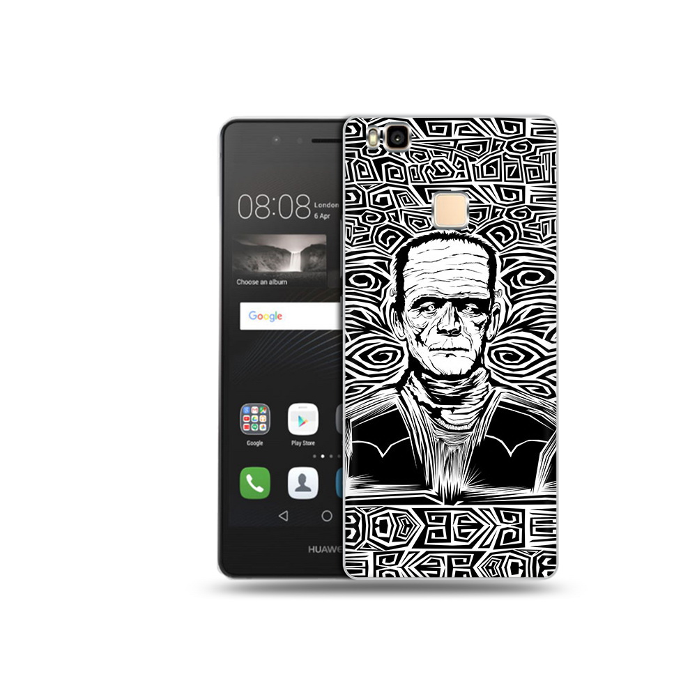 

Чехол MyPads Tocco для Huawei P9 Lite франкенштейн черно белый (PT74547.57.661), Прозрачный, Tocco