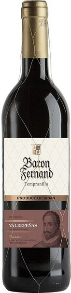 

Вино "Baron Fernand" Tempranillo Seco, La Mancha DO, 0,75 л