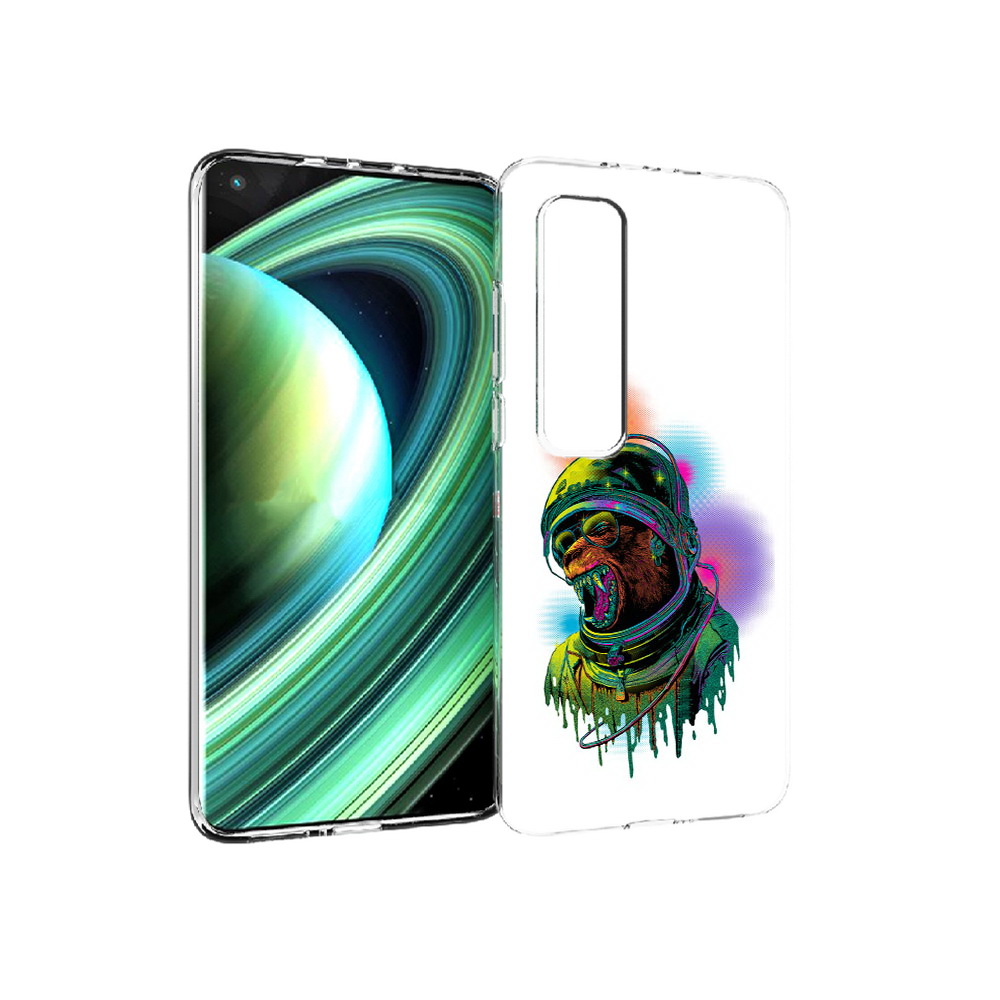 

Чехол MyPads Tocco для Xiaomi Mi 10 Ultra медведь космонавт (PT156404.264.466), Прозрачный, Tocco