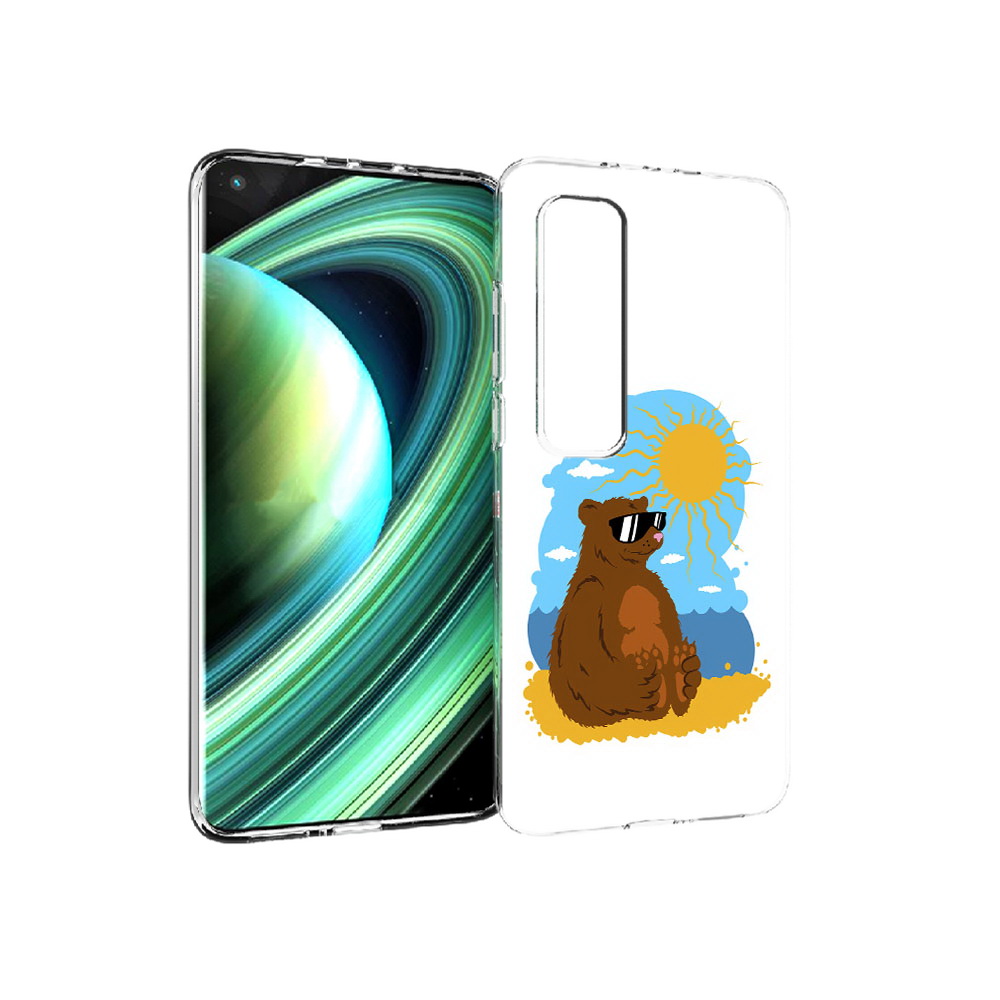 

Чехол MyPads Tocco для Xiaomi Mi 10 Ultra медведь на чиле (PT156404.264.468), Прозрачный, Tocco
