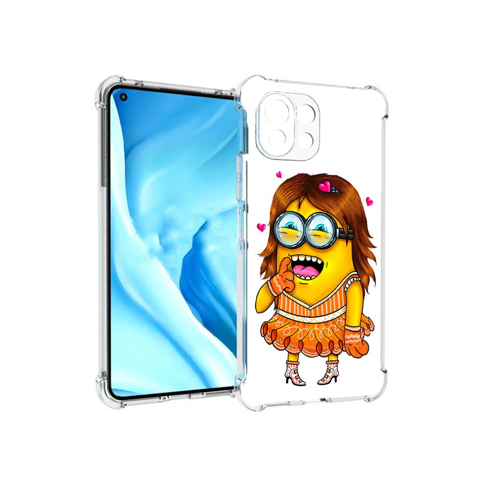 

Чехол MyPads Tocco для Xiaomi Mi 11 Lite Миньон девочка (PT159462.256.116), Прозрачный, Tocco