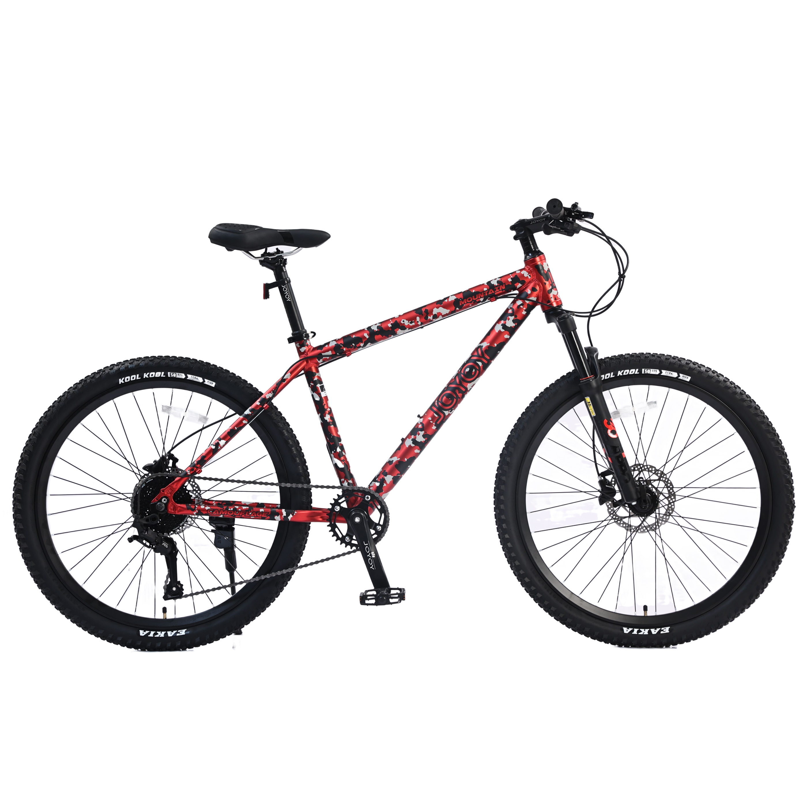 Велосипед горный Joyoy 26, 2024 год, 150-175 см, рама 17, диаметр 26, камуфляж красный
