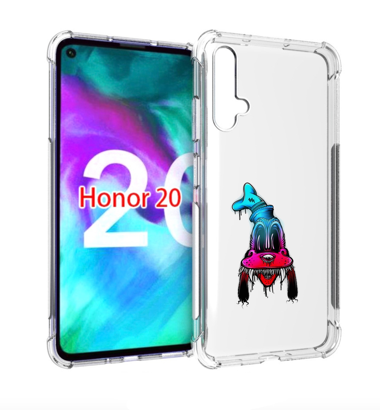 

Чехол бампер MyPads Гуффи для Honor 20., Прозрачный, Tocco