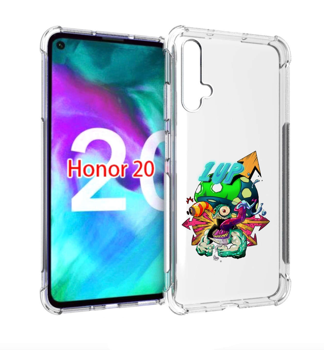 

Чехол бампер MyPads сильный гриб абстракция для Honor 20., Прозрачный, Tocco