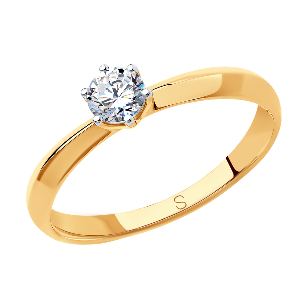 

Кольцо из золота р. 15 SOKOLOV 019026, фианит, 019026