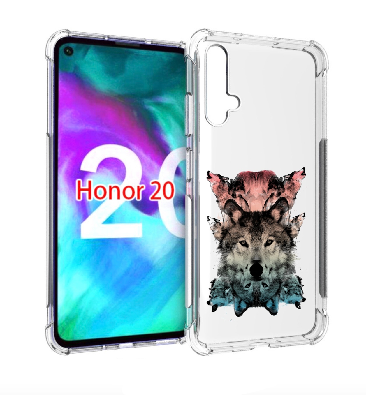 

Чехол бампер MyPads стая для Honor 20., Прозрачный, Tocco