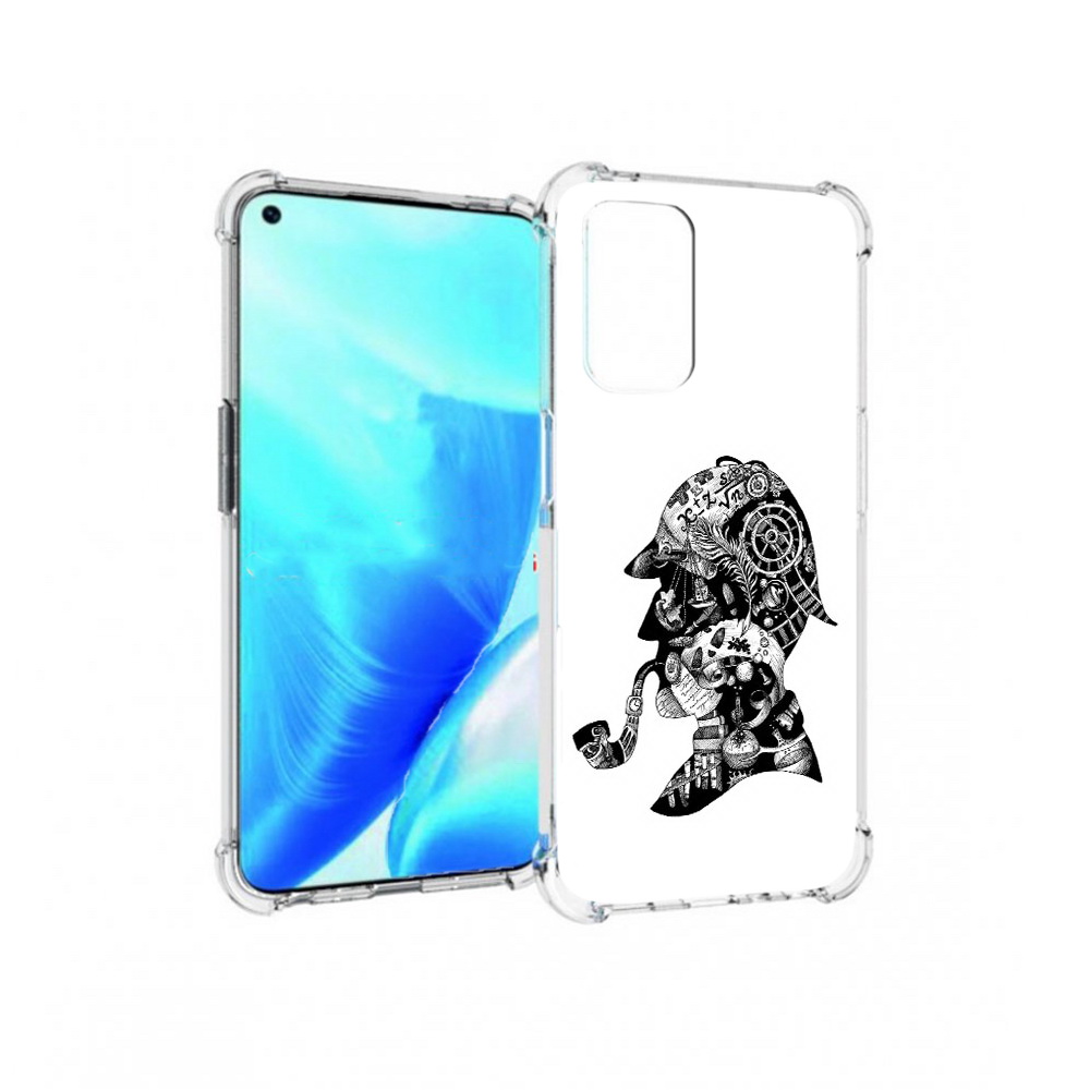 

Чехол MyPads Tocco для OnePlus Nord N200 5G мужчина с трубкой абстракция, Прозрачный, Tocco