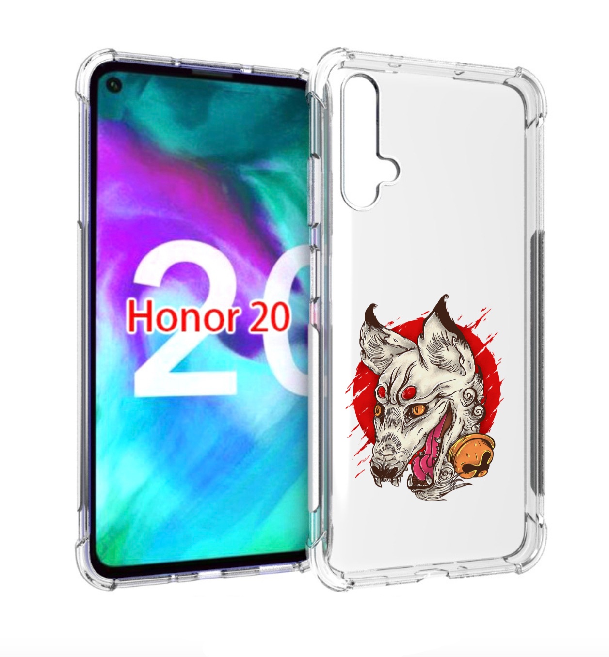 

Чехол бампер MyPads страшная собака для Honor 20., Прозрачный, Tocco