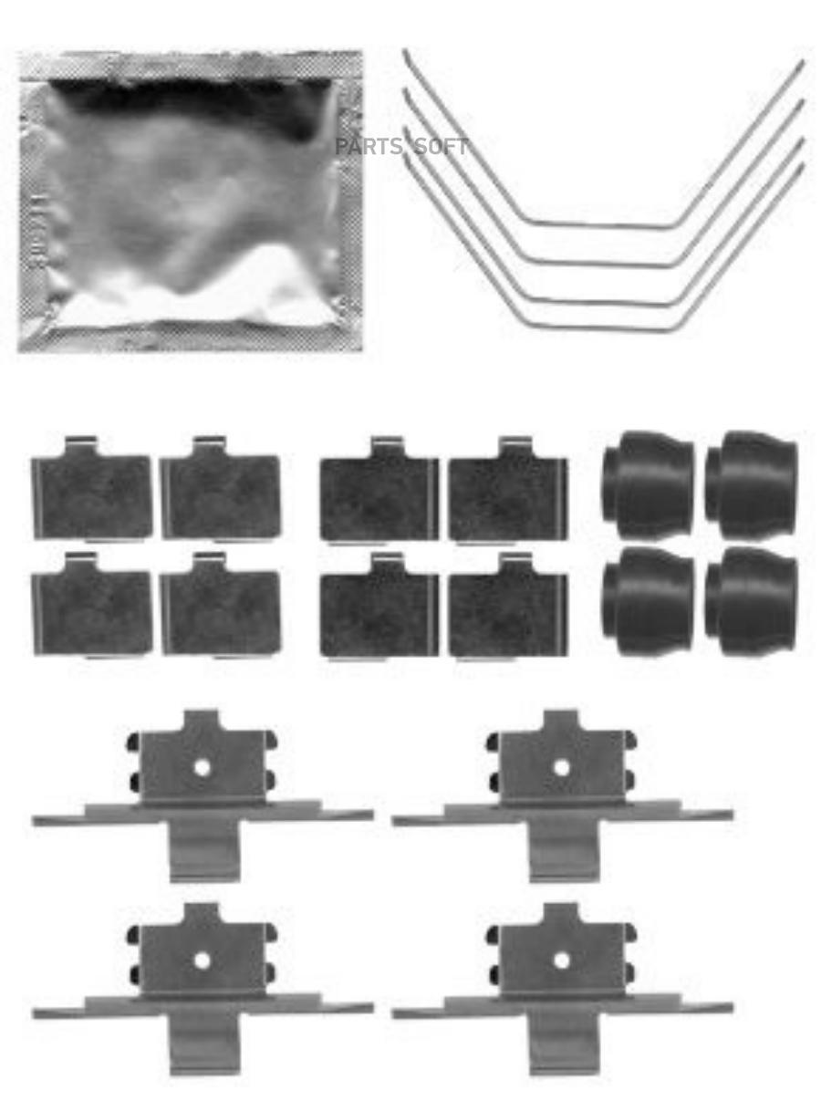 hella Ремкомплект тормозных колодок hella 8dz355204951