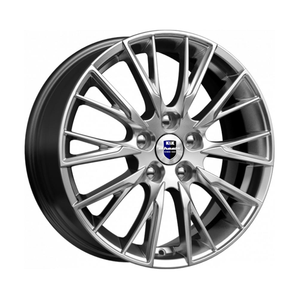 

R17 5x112 6,5j Et38 D66,6 К&К Солт (Кс773) Дарк Платинум K&K 74094, Серебристый