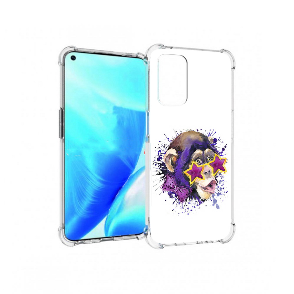

Чехол MyPads Tocco для OnePlus Nord N200 5G обезьяна в очках (PT227046.132.524), Прозрачный, Tocco