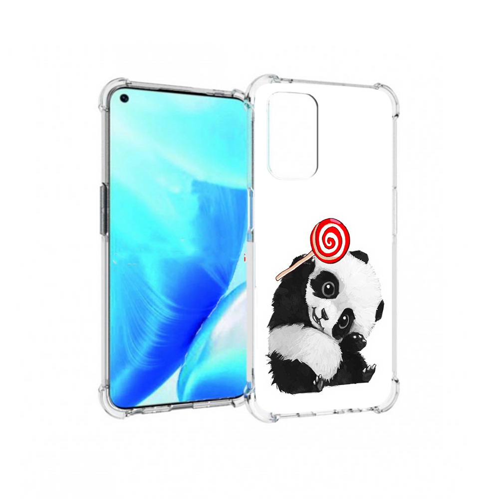 

Чехол MyPads Tocco для OnePlus Nord N200 5G панда с леденцом (PT227046.132.534), Прозрачный, Tocco