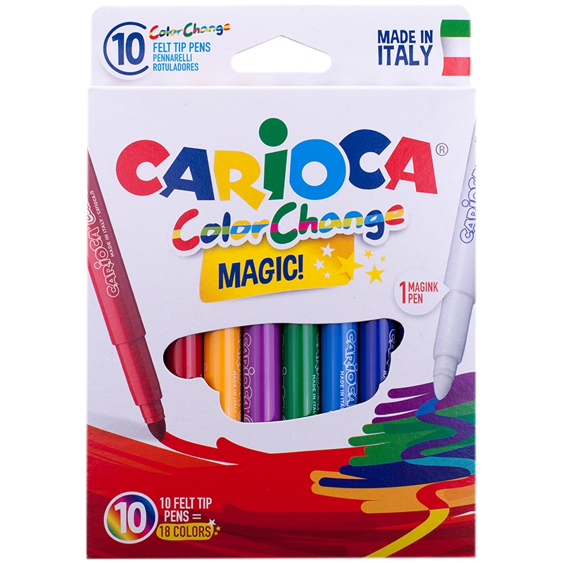 

Фломастеры Carioca Color Change, 10 цветов, Разноцветный, Color Change