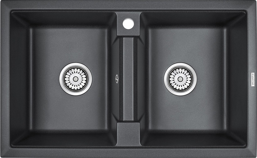 фото Мойка кухонная paulmark pm238150-bl черная