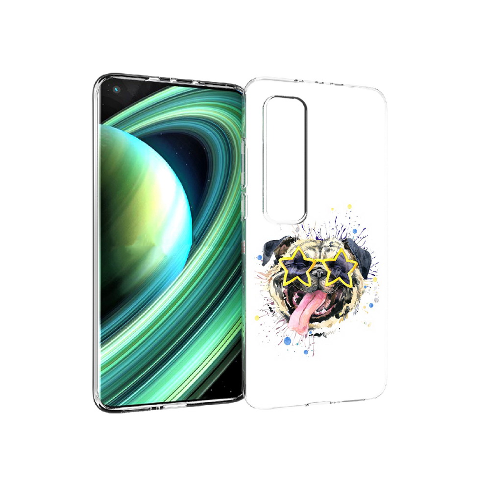 

Чехол MyPads Tocco для Xiaomi Mi 10 Ultra мопс боксер (PT156404.264.482), Прозрачный, Tocco