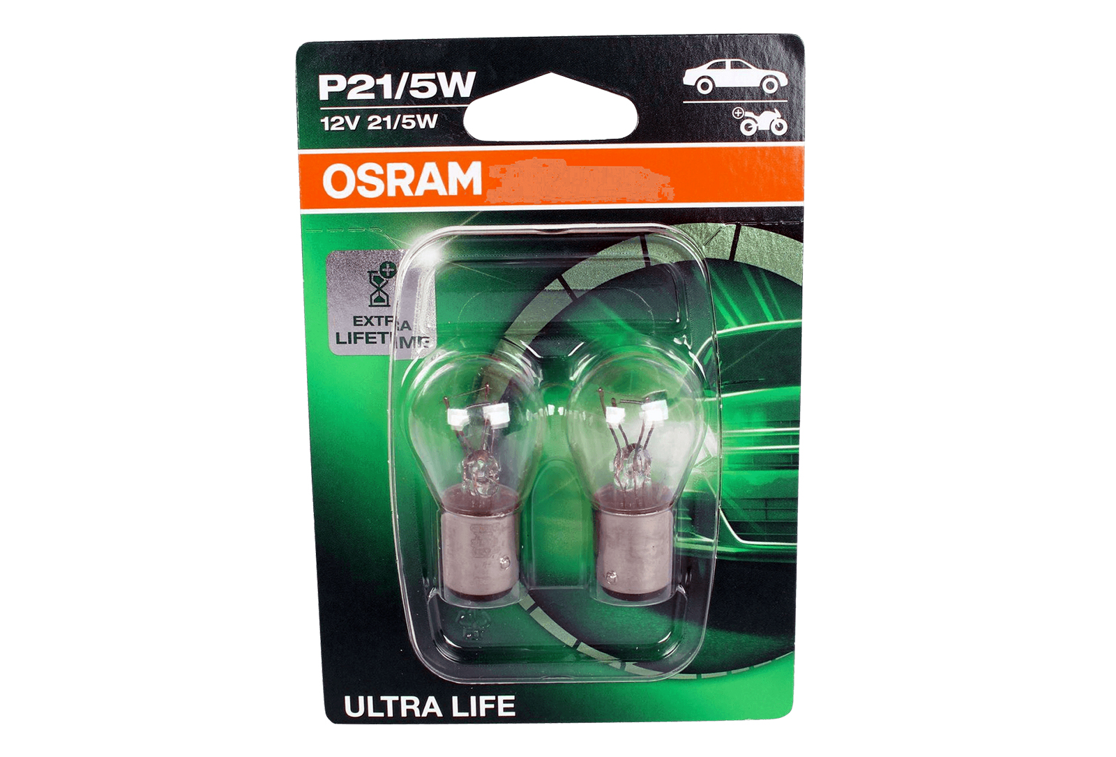 

Лампа 12V P21/5W OSRAM ULTRA LIFE 2шт комплект блистер O-7528ULT 2бл