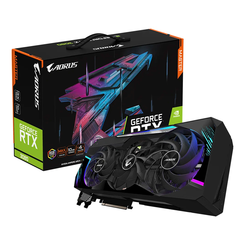 

Видеокарта Gigabyte NVIDIA GeForce RTX 3080 10Gb (GV-N3080AORUS M-10GD 2.0), GeForce RTX 3080