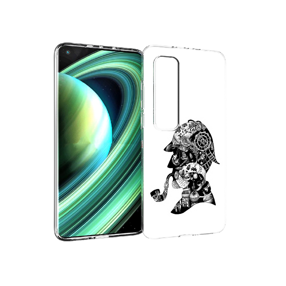 

Чехол MyPads Tocco для Xiaomi Mi 10 Ultra мужчина с трубкой абстракция (PT156404.264.488), Прозрачный, Tocco