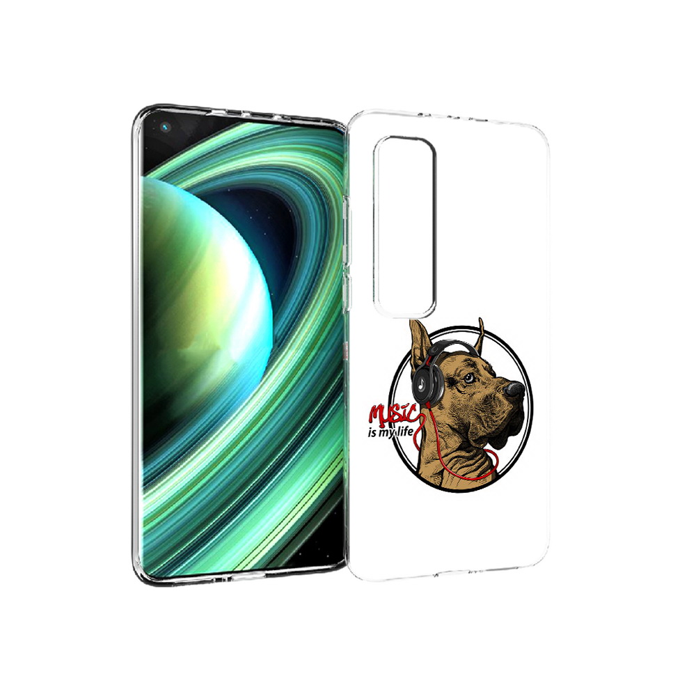 

Чехол MyPads Tocco для Xiaomi Mi 10 Ultra музыкальная собака (PT156404.264.490), Прозрачный, Tocco