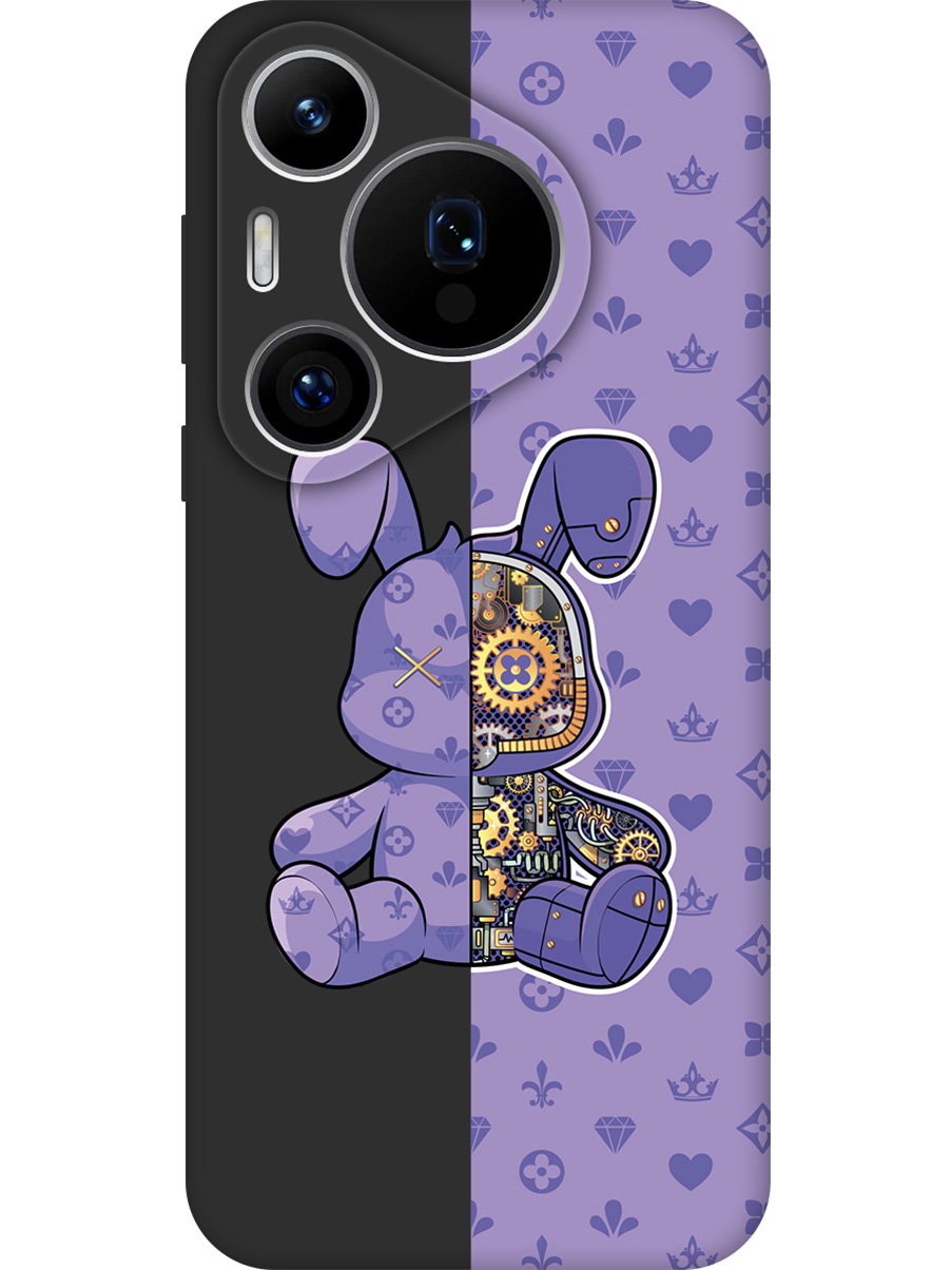 

Силиконовый чехол на Huawei Pura 70 Pro / 70 Pro+ с принтом матовый черный 792153, Черный;фиолетовый, 782625271