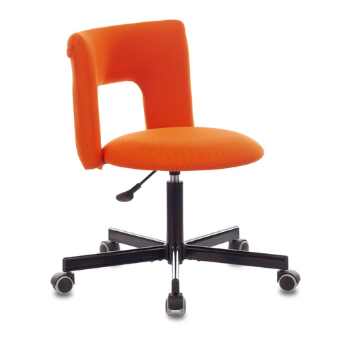 фото Кресло бюрократ kf-1m, на колесиках, ткань, оранжевый [kf-1m/orange]