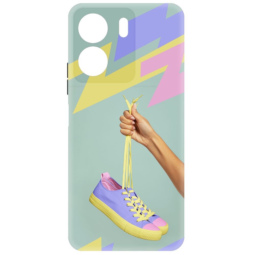 

Чехол-накладка Krutoff Soft Case Кроссовки женские Цветные для Poco C65 черный