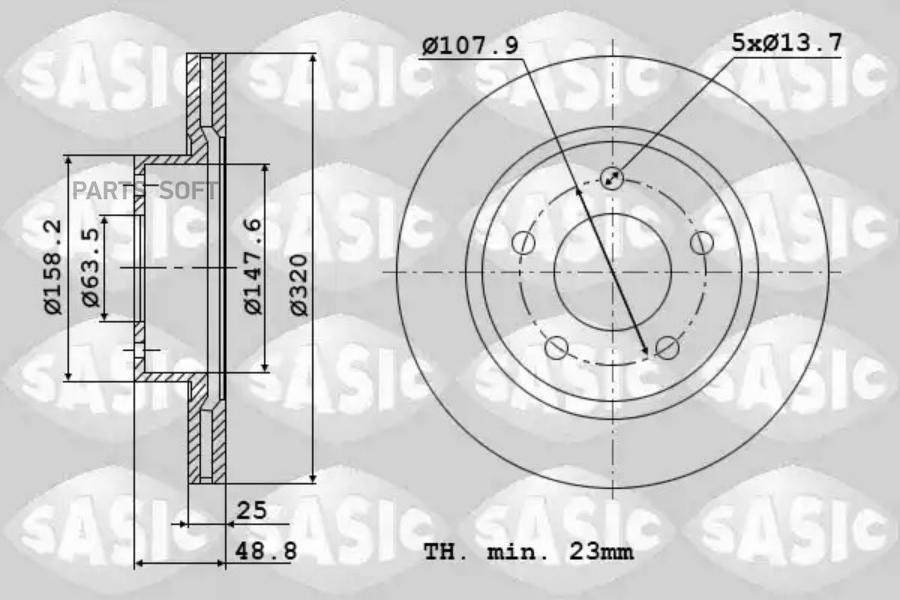 

Диск Тормозной SASIC 6106209