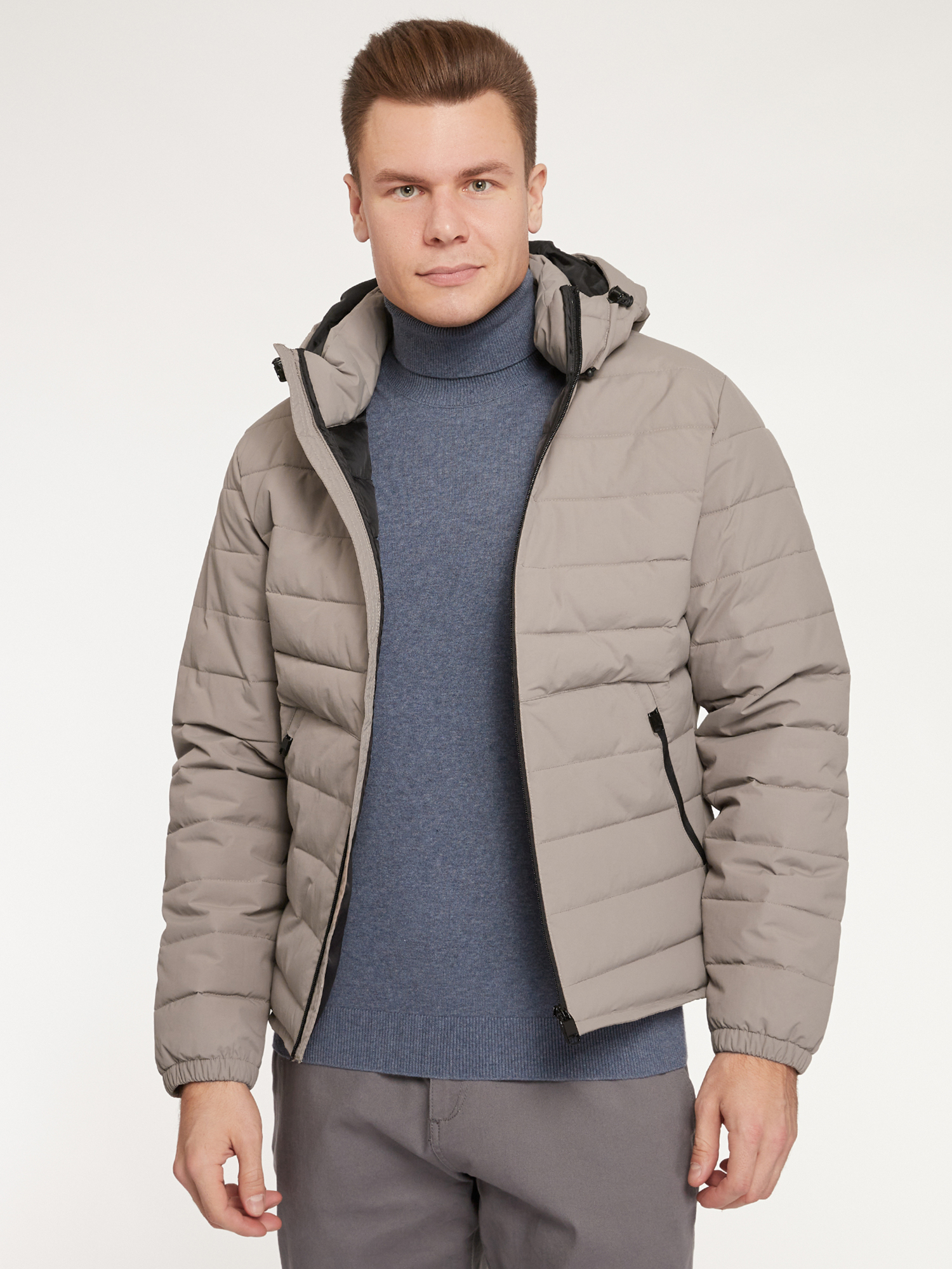

Куртка мужская oodji 1B112036M серая 2XL, Серый, 1B112036M