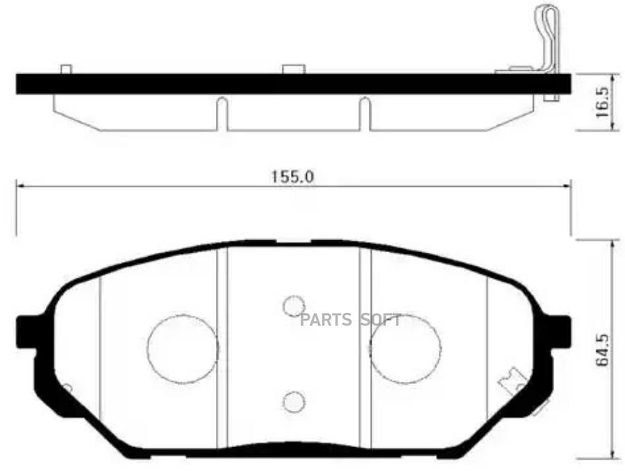 

Колодки тормозные дисковые передн HYUNDAI: VERACRUZ 07-09, IX55 07-