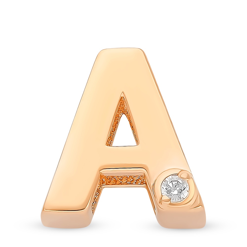 Подвеска из красного золота с фианитом 585Gold 699000226