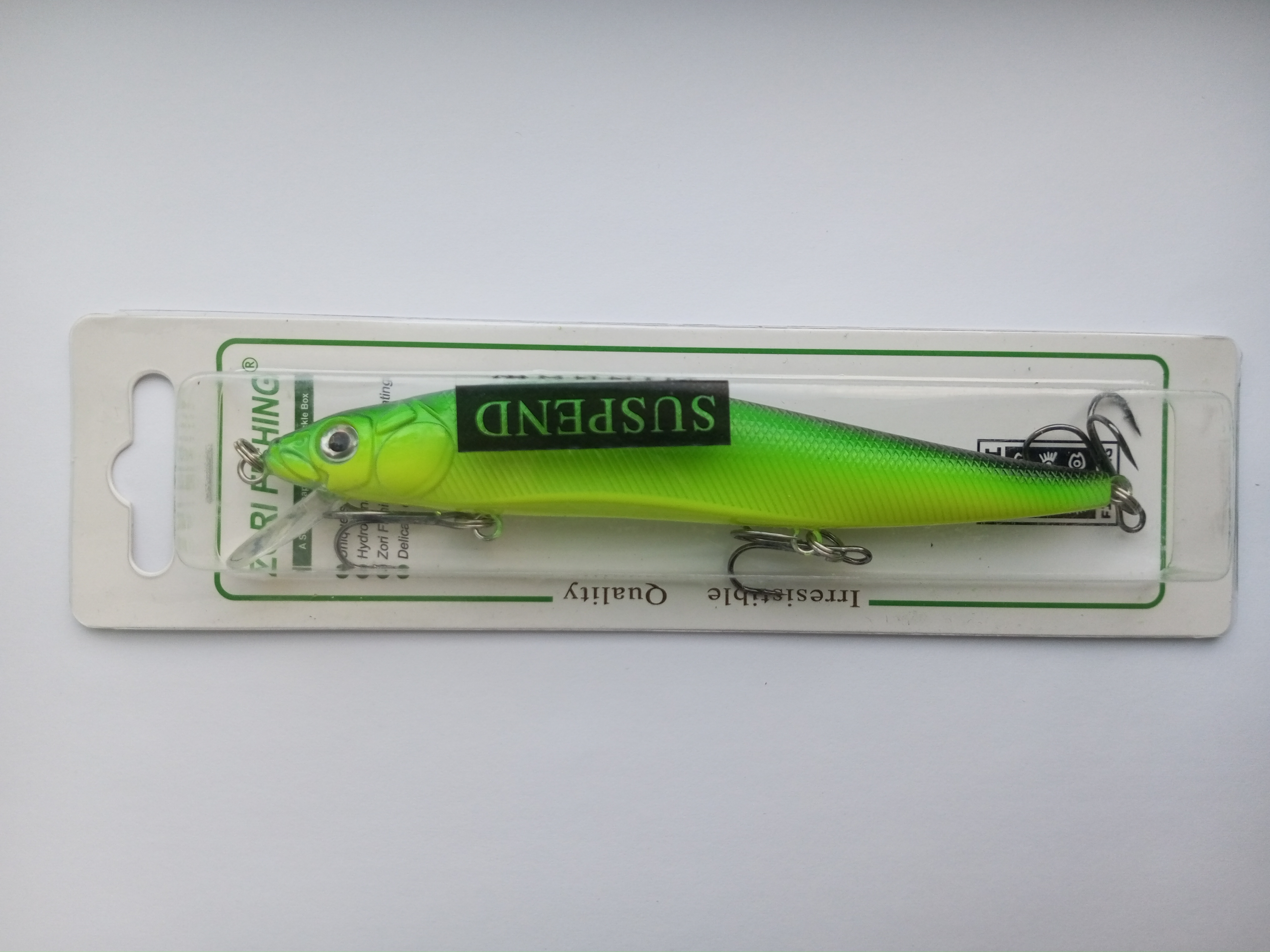 

Воблер ZORI FISHING SUSPEND 140мм заглубление 2 метра, Зеленый;черный, MINNOW